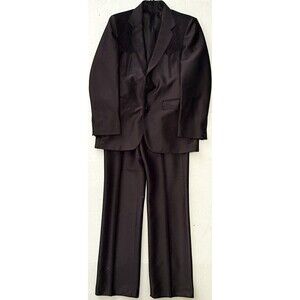Circle S Dallas, Texas 2-Piece Men’s 38R X 28x33 Black Suit Western Wear 44R